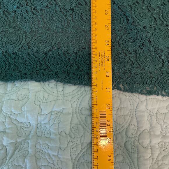 Indigo Soul Paisley Three Quarter Sleeve Asymmetrical Lace Tunic Teal XLarge NWT - Picture 8 of 10